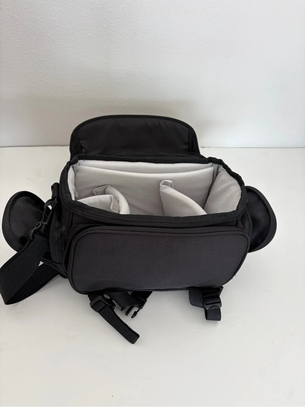 Black Camera/Equipment Shoulder Bag - Compact Protective Carry